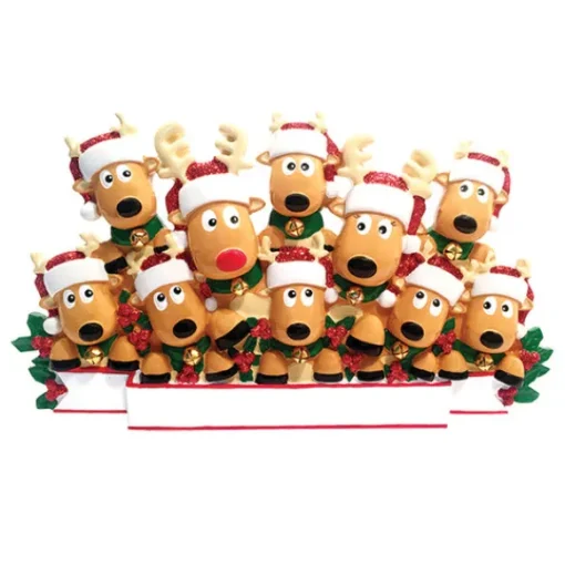 Cheap Personalized Reindeer Family Of 10 Table Top Decoration Table Tops