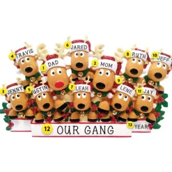 Cheap Personalized Reindeer Family Of 11 Table Top Decoration Table Tops