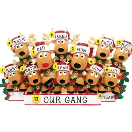 Cheap Personalized Reindeer Family Of 11 Table Top Decoration Table Tops