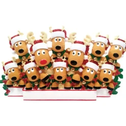 Cheap Personalized Reindeer Family Of 11 Table Top Decoration Table Tops