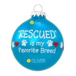 Shop Bronners Personalized Rescued Is My Favorite Breed Ornament