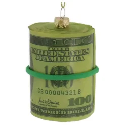 Cheap Christmas by Krebs Personalized Roll Of Money Glass Ornament