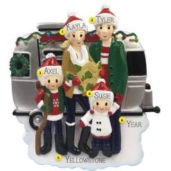 Best PolarX Personalized Rv Family Of 4 Ornament