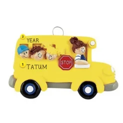 Store Personalized School Bus With Children Ornament Transportation