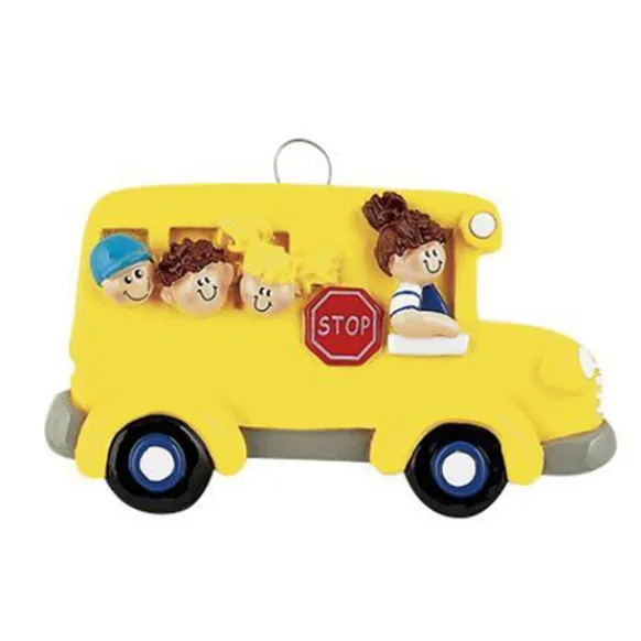 Best Sale Personalized School Bus With Children Ornament School Days
