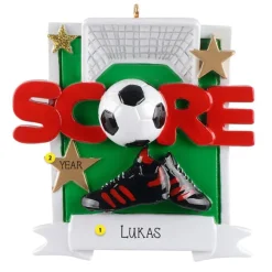 Online Rudolph & Me Personalized "Score" Soccer Ornament