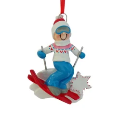 New Rudolph & Me Personalized Skier Ornament