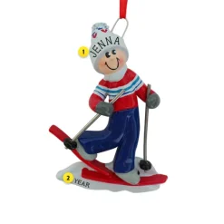 New Rudolph & Me Personalized Skier Ornament