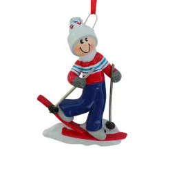 New Rudolph & Me Personalized Skier Ornament