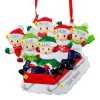 Flash Sale PolarX Personalized Sledding Family Of 6 Ornament