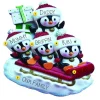 Flash Sale PolarX Personalized Sledding Penguin Family Of 4 Ornament