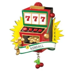 Discount Personalized Slot Machine With Coins Ornament Fun & Games