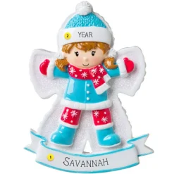 Fashion PolarX Personalized Snow Angel Girl Ornament