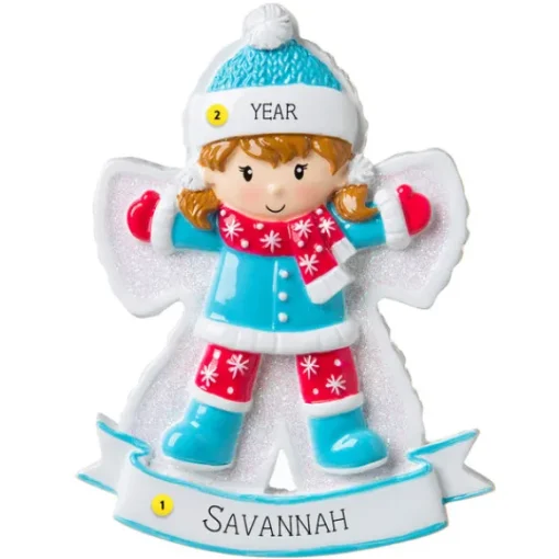 Fashion PolarX Personalized Snow Angel Girl Ornament