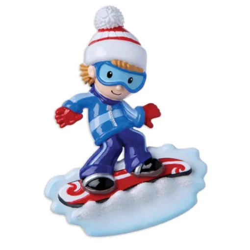 Cheap PolarX Personalized Snowboarder Ornament - Male