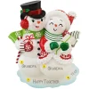 Hot Personalized Snowman Couple With Presents Ornament Couples