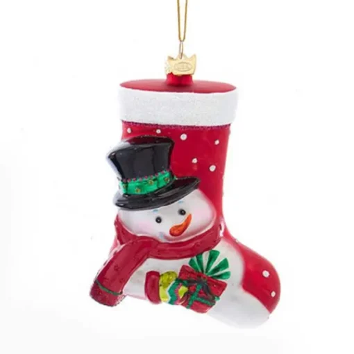 Outlet Kurt Adler Personalized Snowman Glass Stocking Ornament