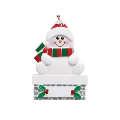 Online Rudolph & Me Personalized Snowman On Chimney Ornament