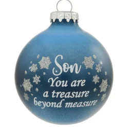 Best Personalized Son, You Are A Treasure - Glass Bulb Ornament Family Members