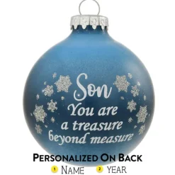 Best Personalized Son, You Are A Treasure - Glass Bulb Ornament Family Members