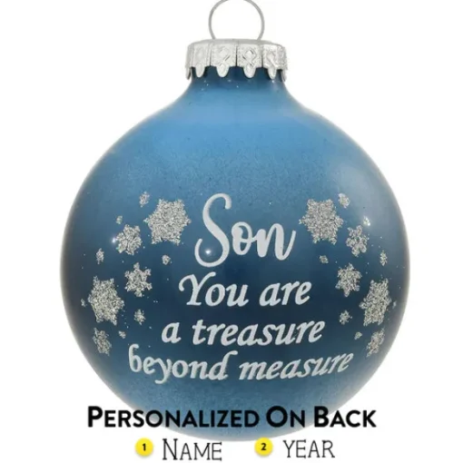 Best Personalized Son, You Are A Treasure - Glass Bulb Ornament Family Members