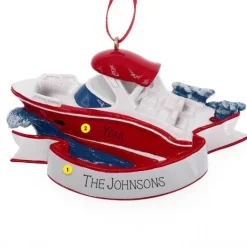 Shop Kurt Adler Personalized Speed Boat Ornament