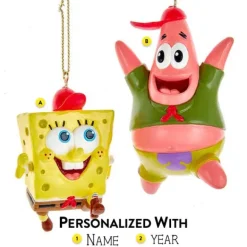 Best Sale Personalized Spongebob Squarepants™ Or Patrick Kamp Koral Ornaments Licensed Characters
