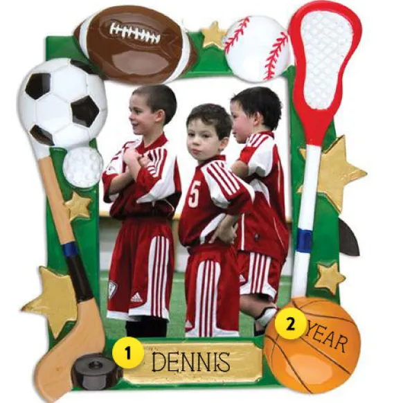 Store Personalized Sports Frame Ornament Picture Frames