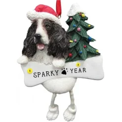 Clearance E & S Imports Personalized Springer Spaniel Dog Ornament