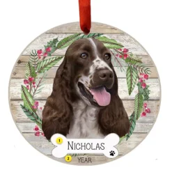 Best Sale E & S Imports Personalized Springer Spaniel Ornament