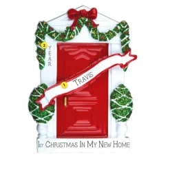 Clearance Personalized 1St Christmas In My New Home Door Ornament Home & Housewarming
