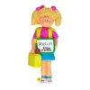 New Personalized 1St Day Of School Ornament - Female, Blonde Hair School Days