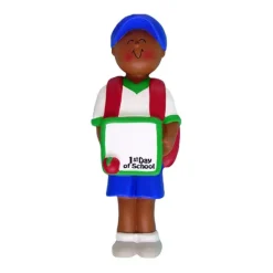 Best Sale Personalized 1St Day Of School Ornament - African-American Male School Days