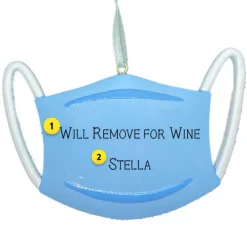 Cheap Personalized Surgical Mask Ornament Vaccinated / Covid-19