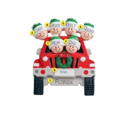 Outlet Rudolph & Me Personalized Suv Family Of 6 Ornament