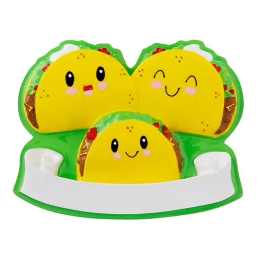 Cheap PolarX Personalized Taco Family Of 3 Ornament