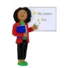 Store Personalized Teacher Ornament, African American Female School Days