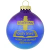 Fashion Personalized "Teaching God's Word" Glass Bulb Ornament Angels & Religious