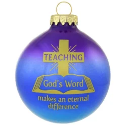 Fashion Personalized "Teaching God's Word" Glass Bulb Ornament Angels & Religious