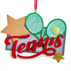 Store Kurt Adler Personalized Tennis With Racquets Ornament