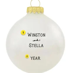 Hot Personalized "Together Is Our Favorite" Glass Bulb Ornament Couples