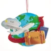 Clearance Kurt Adler Personalized Travel Around The World Ornament