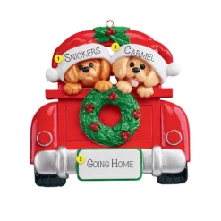 Best Sale Rudolph & Me Personalized Two Dogs In Car Ornament