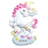 Best Personalized Unicorn With Pink Hair Ornament Kids