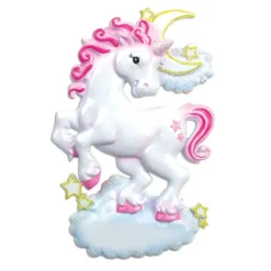 Best Personalized Unicorn With Pink Hair Ornament Kids
