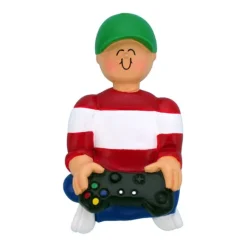 Best Personalized Video Game Player Ornament-Boy Fun & Games