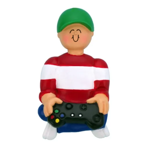 Best Personalized Video Game Player Ornament-Boy Fun & Games