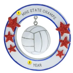 Clearance PolarX Personalized Volleyball Ornament