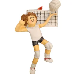 Best Sale Ornament Central Personalized Volleyball Ornament - Female, Brown Hair