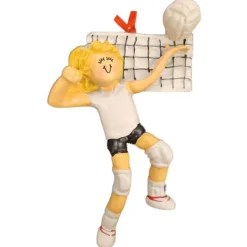 Cheap Ornament Central Personalized Volleyball Ornament - Female, Blonde Hair